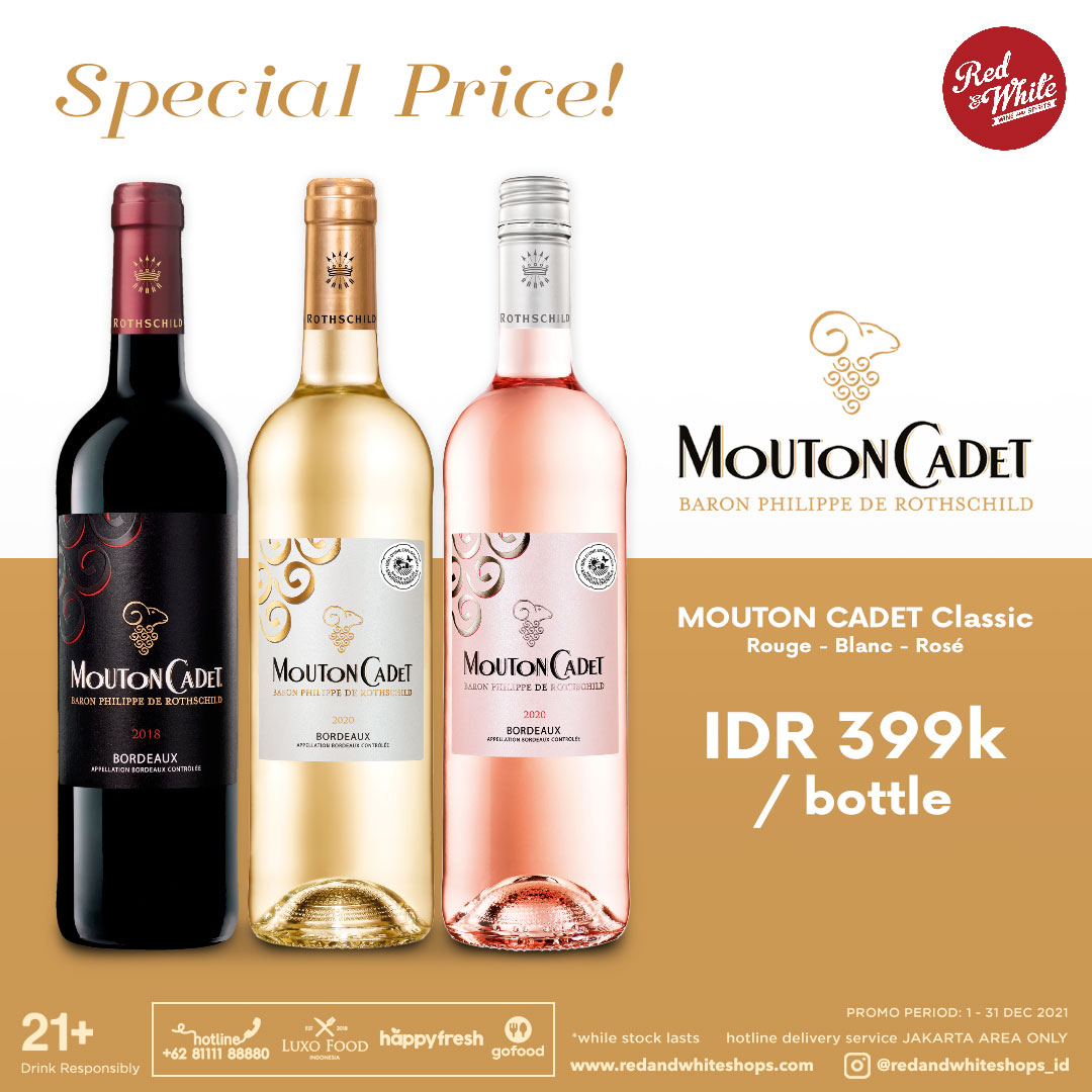 Mouton Cadet Classic wines special price IDR 399K/bottle