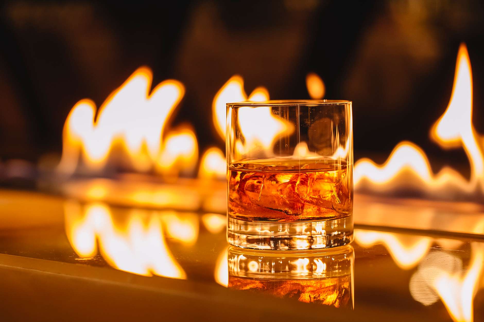 flaming alcohol